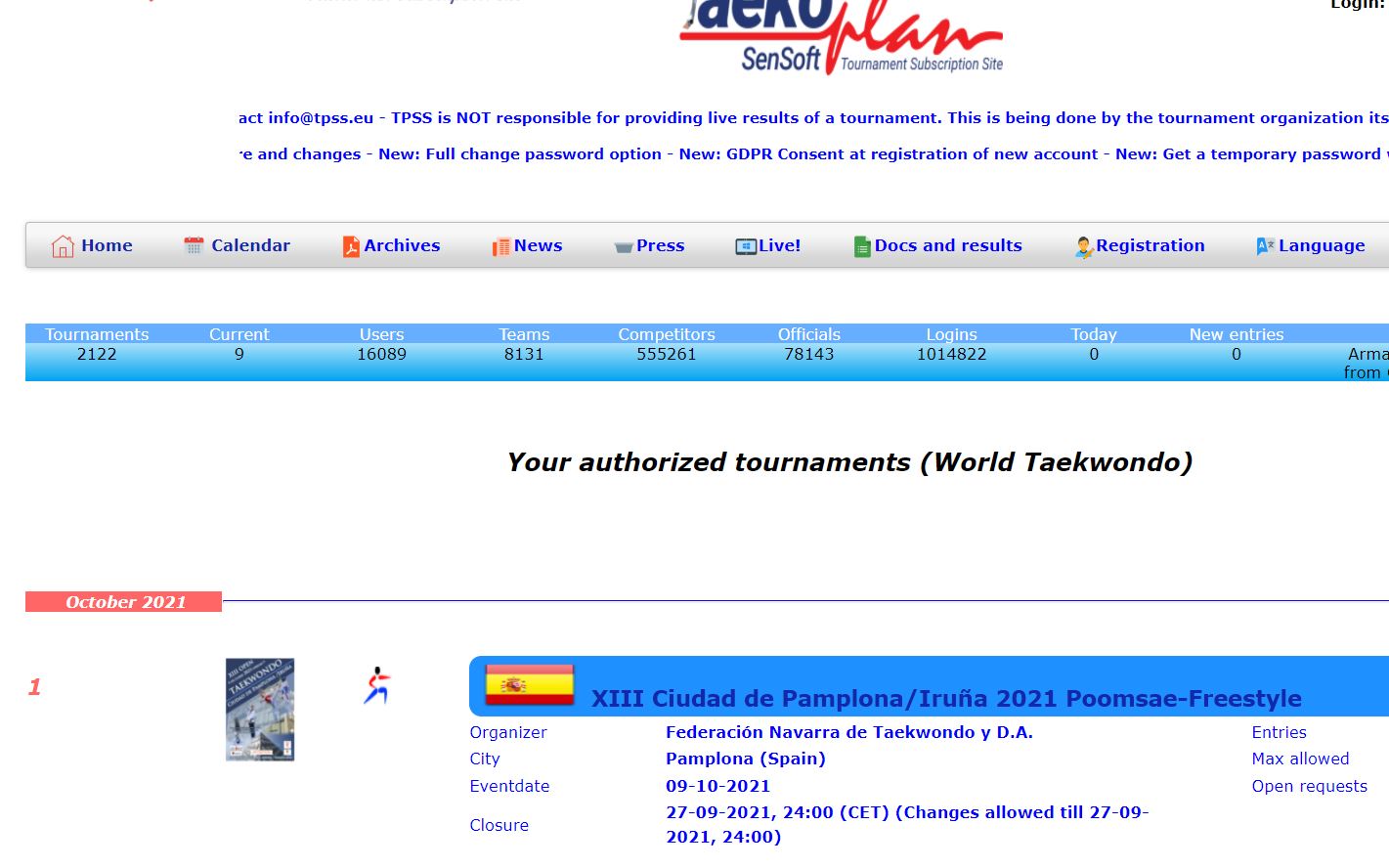 ABIERTAS LAS INSCRIPCIONES OPEN CIUDAD DE PAMPLONA / IRUÑA 2021